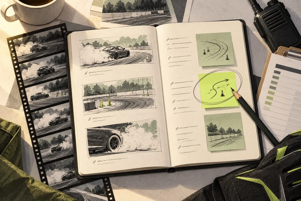 Illustration of staff reviewing event notes and selecting one improvement.